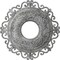 Ekena Millwork Orrington Medallion (Canopies up to 6 1/4"), 22"OD x 6 1/4"ID x 1 3/4"P, Ultra Pure White Crackle CM22ORUWC - alternate 1